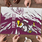 Personalized Manly Warringah Sea Eagles Puzzle Dynamic Lightning Mascot Rugby Australia