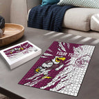 Personalized Manly Warringah Sea Eagles Puzzle Dynamic Lightning Mascot Rugby Australia