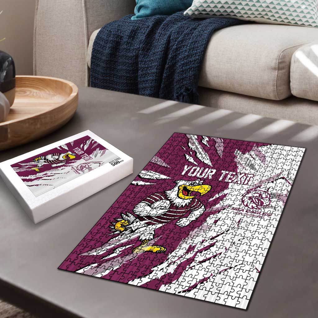 Personalized Manly Warringah Sea Eagles Puzzle Dynamic Lightning Mascot Rugby Australia