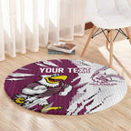 Personalized Manly Warringah Sea Eagles Round Carpet Dynamic Lightning Mascot Rugby Australia