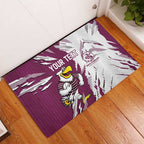 Personalized Manly Warringah Sea Eagles Rubber Doormat Dynamic Lightning Mascot Rugby Australia
