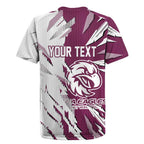 Personalized Manly Warringah Sea Eagles Rugby Jersey Dynamic Lightning Mascot Rugby Australia