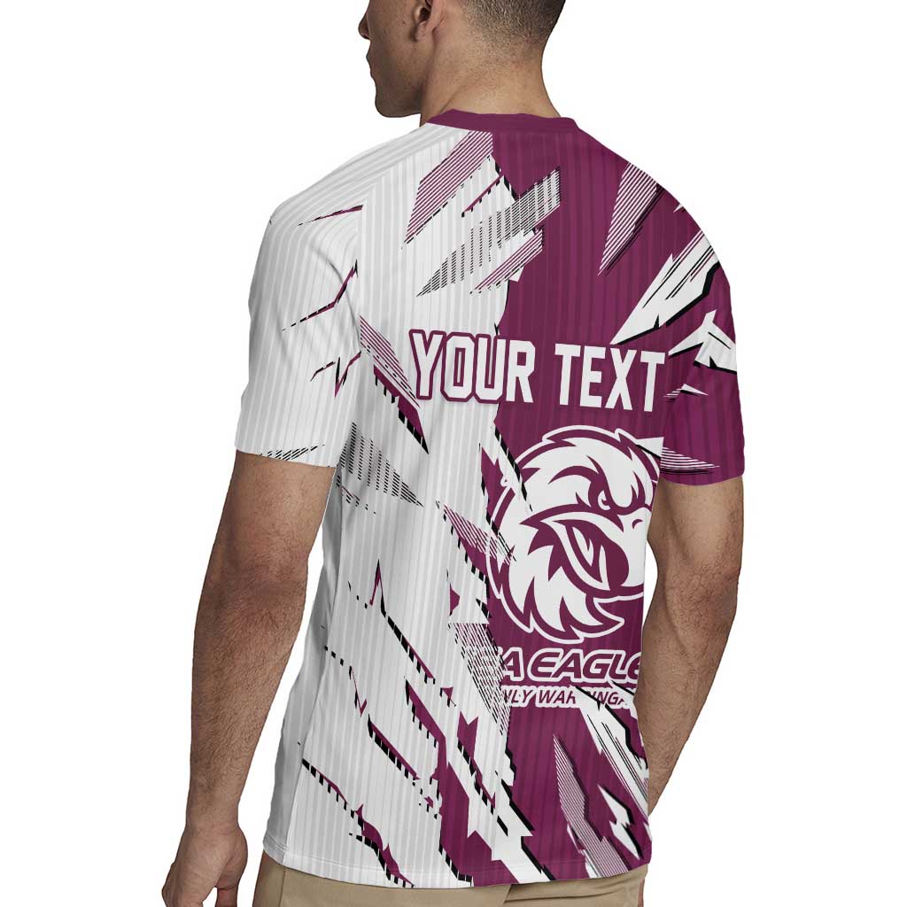Personalized Manly Warringah Sea Eagles Rugby Jersey Dynamic Lightning Mascot Rugby Australia