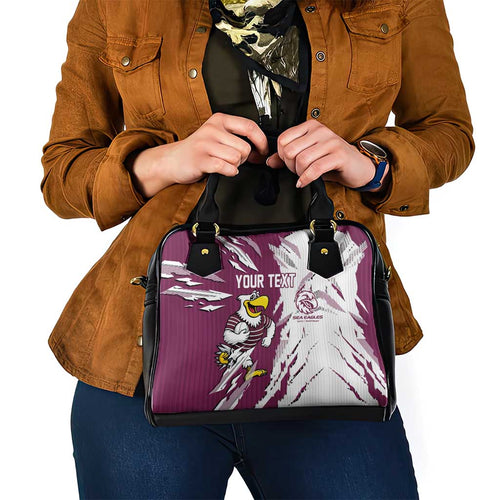 Personalized Manly Warringah Sea Eagles Shoulder Handbag Dynamic Lightning Mascot Rugby Australia