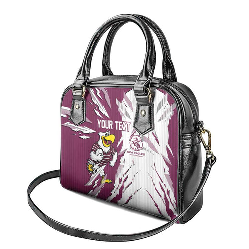 Personalized Manly Warringah Sea Eagles Shoulder Handbag Dynamic Lightning Mascot Rugby Australia