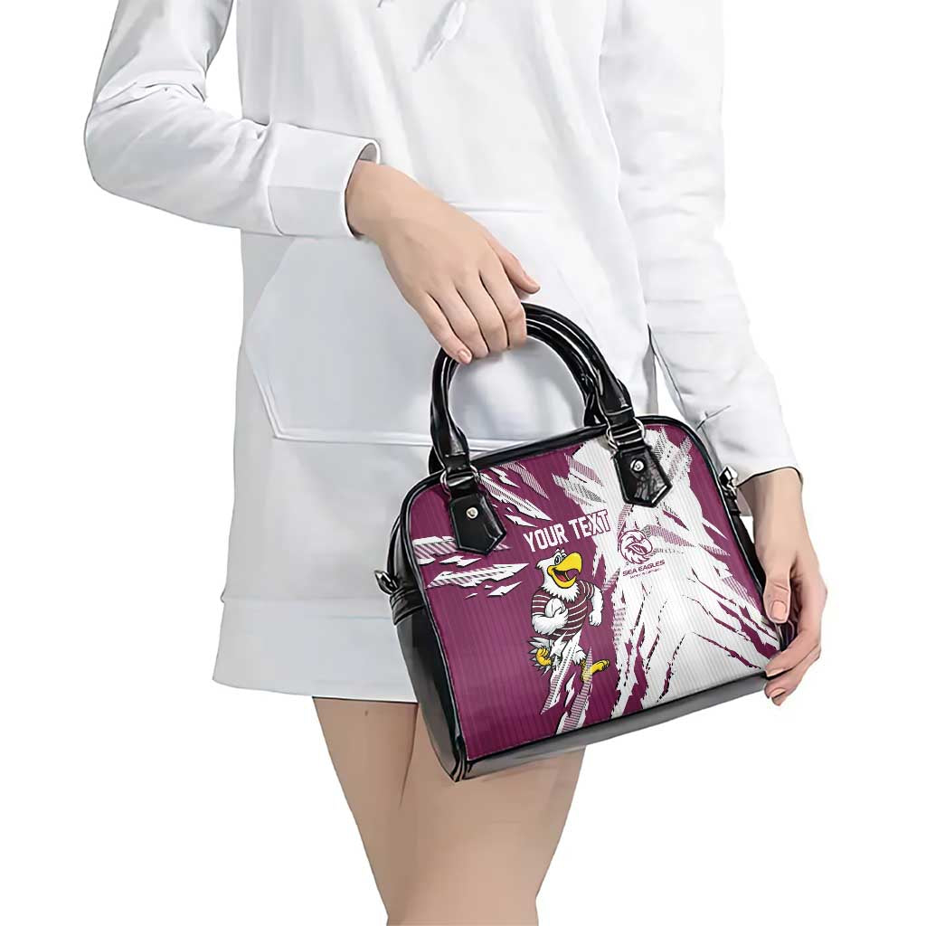 Personalized Manly Warringah Sea Eagles Shoulder Handbag Dynamic Lightning Mascot Rugby Australia