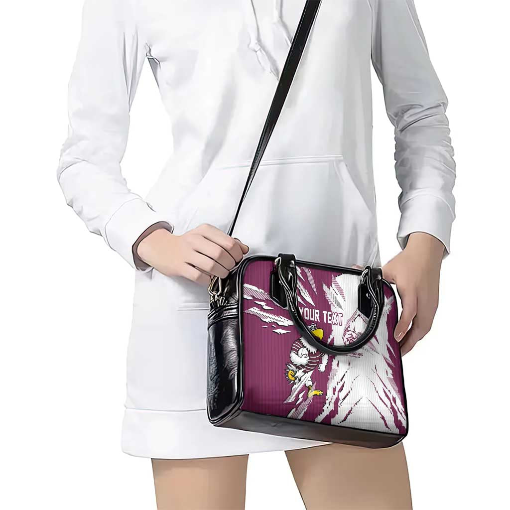 Personalized Manly Warringah Sea Eagles Shoulder Handbag Dynamic Lightning Mascot Rugby Australia