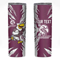 Personalized Manly Warringah Sea Eagles Skinny Tumbler Dynamic Lightning Mascot Rugby Australia
