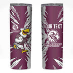 Personalized Manly Warringah Sea Eagles Skinny Tumbler Dynamic Lightning Mascot Rugby Australia