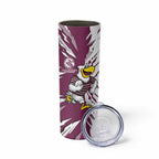Personalized Manly Warringah Sea Eagles Skinny Tumbler Dynamic Lightning Mascot Rugby Australia
