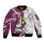 Personalized Manly Warringah Sea Eagles Sleeve Zip Bomber Jacket Dynamic Lightning Mascot Rugby Australia