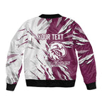 Personalized Manly Warringah Sea Eagles Sleeve Zip Bomber Jacket Dynamic Lightning Mascot Rugby Australia