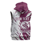 Personalized Manly Warringah Sea Eagles Sleeveless Hoodie Dynamic Lightning Mascot Rugby Australia
