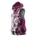 Personalized Manly Warringah Sea Eagles Sleeveless Hoodie Dynamic Lightning Mascot Rugby Australia