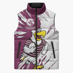 Personalized Manly Warringah Sea Eagles Sleeveless Puffer Jacket Dynamic Lightning Mascot Rugby Australia