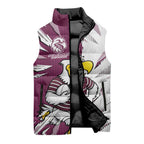 Personalized Manly Warringah Sea Eagles Sleeveless Puffer Jacket Dynamic Lightning Mascot Rugby Australia