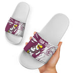 Personalized Manly Warringah Sea Eagles Slide Sandals Dynamic Lightning Mascot Rugby Australia