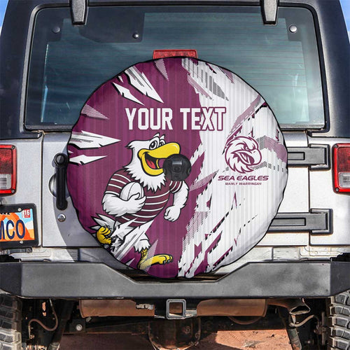 Personalized Manly Warringah Sea Eagles Spare Tire Cover Dynamic Lightning Mascot Rugby Australia