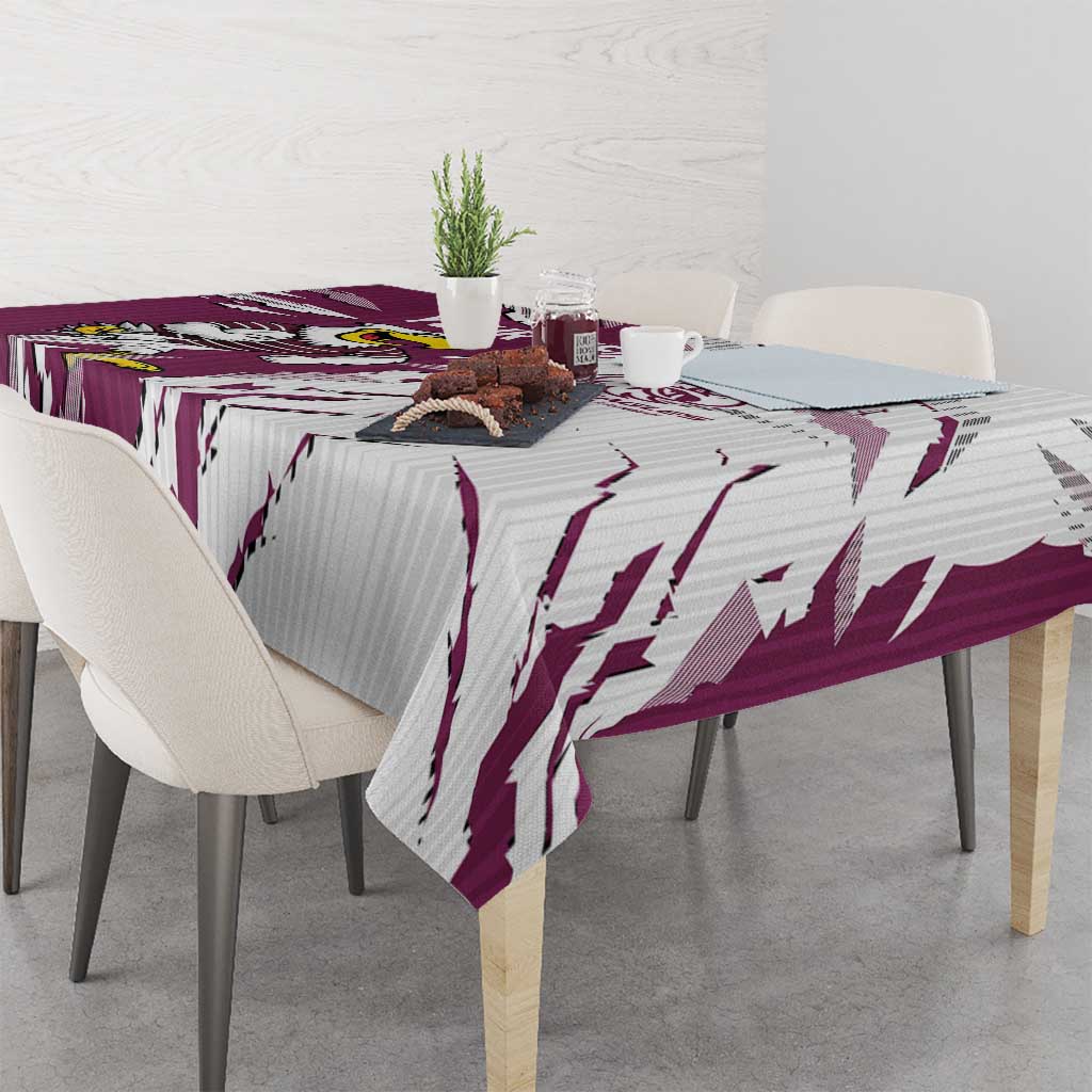 Personalized Manly Warringah Sea Eagles Tablecloth Dynamic Lightning Mascot Rugby Australia
