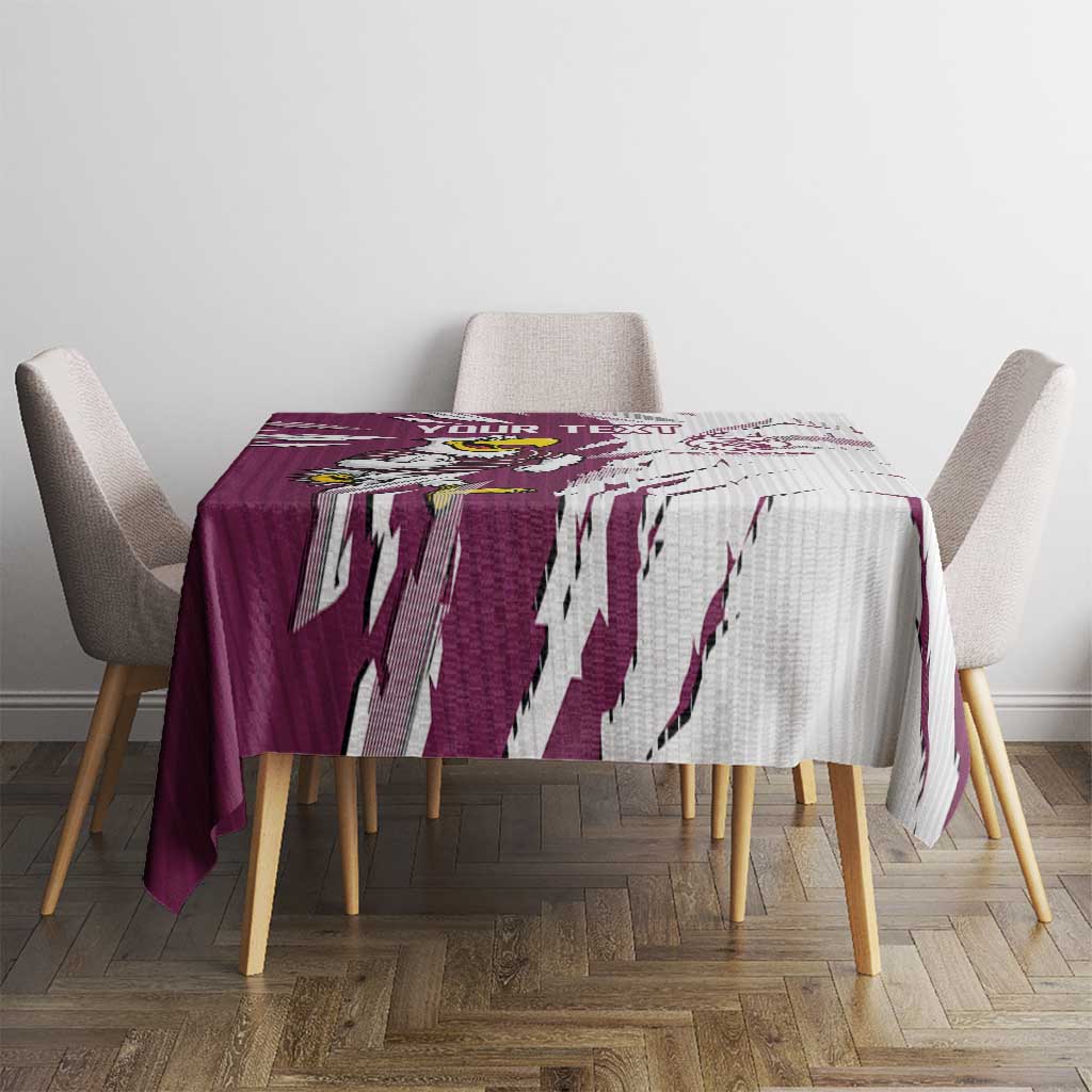 Personalized Manly Warringah Sea Eagles Tablecloth Dynamic Lightning Mascot Rugby Australia