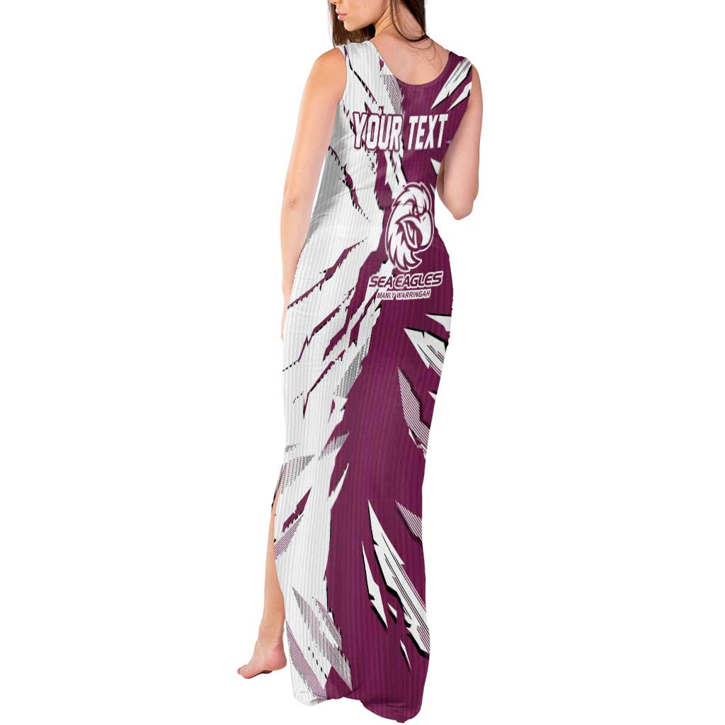 Personalized Manly Warringah Sea Eagles Tank Maxi Dress Dynamic Lightning Mascot Rugby Australia