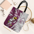 Personalized Manly Warringah Sea Eagles Tote Bag Dynamic Lightning Mascot Rugby Australia