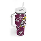 Personalized Manly Warringah Sea Eagles Tumbler With Handle Dynamic Lightning Mascot Rugby Australia