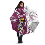 Personalized Manly Warringah Sea Eagles Umbrella Dynamic Lightning Mascot Rugby Australia