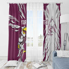 Personalized Manly Warringah Sea Eagles Window Curtain Dynamic Lightning Mascot Rugby Australia