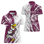 Personalized Manly Warringah Sea Eagles Women Polo Shirt Dynamic Lightning Mascot Rugby Australia