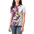 Personalized Manly Warringah Sea Eagles Women Polo Shirt Dynamic Lightning Mascot Rugby Australia