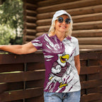 Personalized Manly Warringah Sea Eagles Women Polo Shirt Dynamic Lightning Mascot Rugby Australia