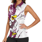 Personalized Manly Warringah Sea Eagles Women Sleeveless Polo Shirt Dynamic Lightning Mascot Rugby Australia