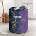 Personalized Melbourne Storm Laundry Basket Dynamic Lightning Mascot Rugby Australia