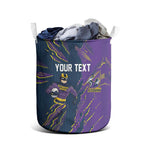 Personalized Melbourne Storm Laundry Basket Dynamic Lightning Mascot Rugby Australia