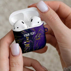 Personalized Melbourne Storm AirPods Case Dynamic Lightning Mascot Rugby Australia
