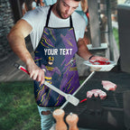 Personalized Melbourne Storm Apron Dynamic Lightning Mascot Rugby Australia