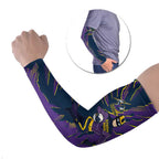Personalized Melbourne Storm Arm Sleeves Dynamic Lightning Mascot Rugby Australia