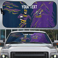 Personalized Melbourne Storm Auto Sun Shade Dynamic Lightning Mascot Rugby Australia