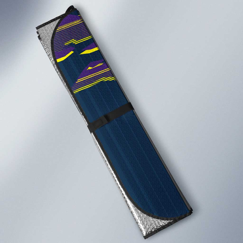 Personalized Melbourne Storm Auto Sun Shade Dynamic Lightning Mascot Rugby Australia