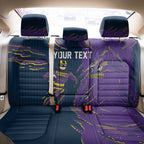 Personalized Melbourne Storm Back Car Seat Cover Dynamic Lightning Mascot Rugby Australia