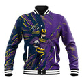 Personalized Melbourne Storm Baseball Jacket Dynamic Lightning Mascot Rugby Australia