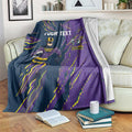 Personalized Melbourne Storm Blanket Dynamic Lightning Mascot Rugby Australia
