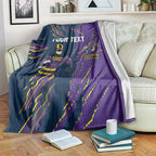 Personalized Melbourne Storm Blanket Dynamic Lightning Mascot Rugby Australia