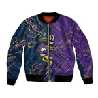 Personalized Melbourne Storm Bomber Jacket Dynamic Lightning Mascot Rugby Australia