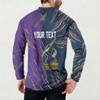 Personalized Melbourne Storm Button Sweatshirt Dynamic Lightning Mascot Rugby Australia