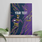 Personalized Melbourne Storm Canvas Wall Art Dynamic Lightning Mascot Rugby Australia