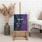 Personalized Melbourne Storm Canvas Wall Art Dynamic Lightning Mascot Rugby Australia