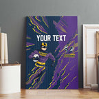 Personalized Melbourne Storm Canvas Wall Art Dynamic Lightning Mascot Rugby Australia