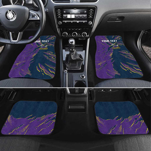 Personalized Melbourne Storm Car Mats Dynamic Lightning Mascot Rugby Australia